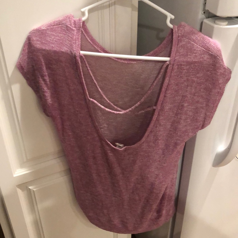 Open back tee shirt